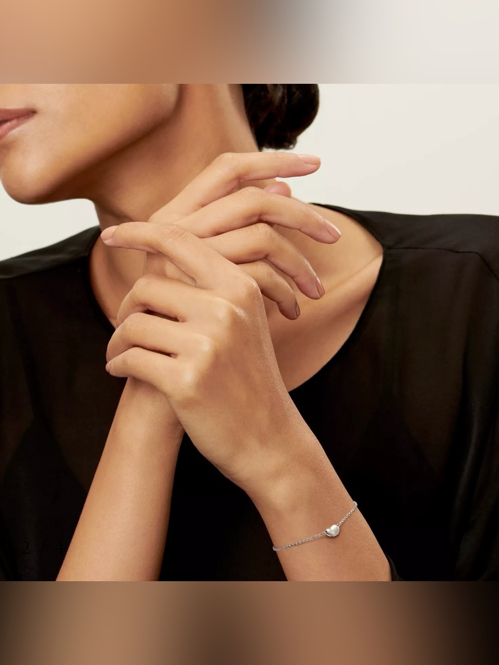 Tiffany & Co. Elsa Peretti Sterling Silver Bean Design Bracelet